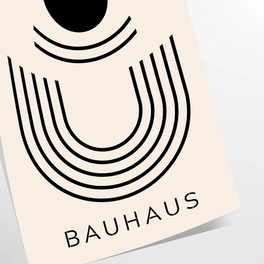 space Bauhaus Poster Vintage print geometrical designs gray black timeless wall art sophisticated touch decor perfect gift sizes A4 cm A0